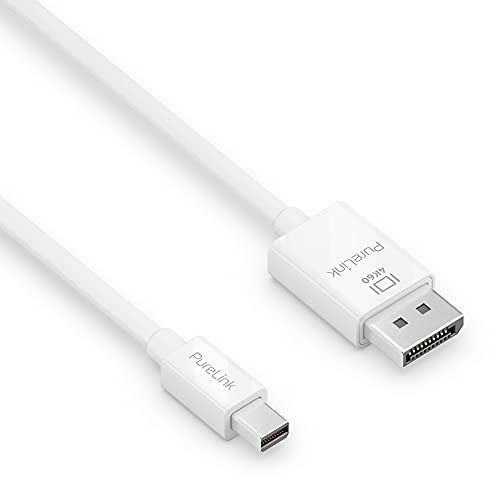 PureLink mini DisplayPort auf Displayport 1.3 Kabel, 4K Ultra HD 60Hz, 21,6GB/s Bandbreite, vergoldete Steckkontakte, 3,00m, weiß