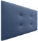 DHOME Kunstleder oder Stoff Kopfteil AQUALINE Pro mit 2 Reihen von Knöpfen gepolstertes Kopfteil Luxus Bett (90cm (Betten 70/80/90), Kunstleder Blau)