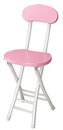 LHX Klappstuhl, Familiensessel, einfachen Stuhl, Freizeitstuhl, Schlafsaalhocker, Balkonstuhl, tragbarer Erwachsener-Stuhl (Color : Pink)