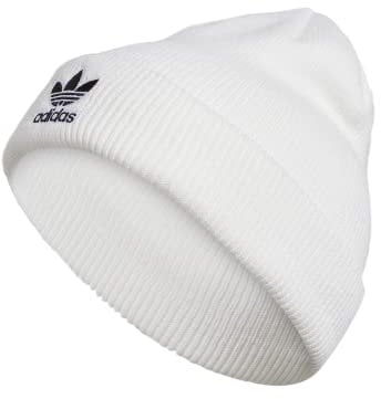 adidas Originals Women's Trefoil Beanie, White/Black 3, One Size