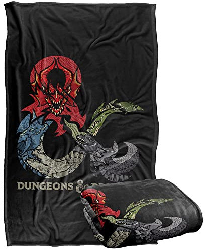 Dungeons and Dragons Dragons in Dragons Überwurfdecke, seidig, superweich, 91,4 x 147,3 cm