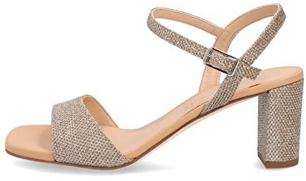 Unisa Moraty Sandalen aus Stoff mit Glitzereffekt für Damen, Farbe: Mumm, Größe: 37, gold, 37 EU