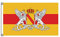 Stormflag Baden Flagge - Bundeslandfahne mit Messing 3x5ft Baden Fahne Wetterfeste Fahnen für Fahnenmast 90cmx150cm Polyester Pongee 90g mit Ösen mit Doppelnadel genäht.