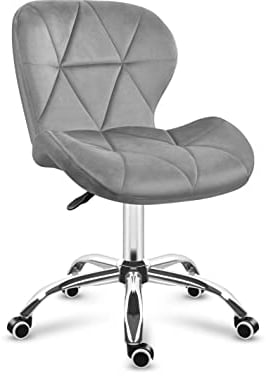 MARK ADLER Future 3.0 Bürostuhl Ergonomisch ohne Armlehne | Drehstuhl mit Rollen & Breiter Sitzfläche | Bequemer Schreibtischstuhl fürs Homeoffice & Schminktisch | Grau