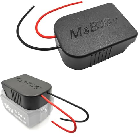 POFET Battery Adapter Power Wheels Adaptor for Bosch/Makita 18V 14.4V Battery Power Mount Connector Adapter Dock Holder with 12 AWG Wires DIY Power Tools