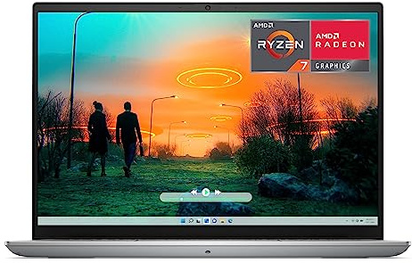 Dell Inspiron 14 5435 Laptop | 16:10 FHD+ (1920 x 1200) Display | AMD Ryzen 7 7730U | 16 GB 4266MHz LPDDR4x RAM | 1 | AMD Radeon Graphics | UK/Irish Qwerty Backlit Keyboard | Platinum Silver