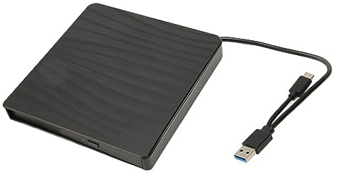 Externes Optisches Laufwerk Gehäuse-Kit, Ultraflacher Tragbarer USB 3.0 Typ-C CD-Brenner, Kompatibel mit 9,5 mm 9 mm SATA-Fach für CDs, DVDs, BDs (Typ A)