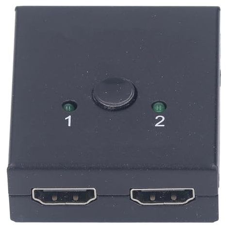 Goshyda 4K HD Switcher, 2 in 1 out, Bi Direction Switch, Plug And Play, Metal Shell, HD Multimedia Switcher per TV Dvd Player con Supporto 4K