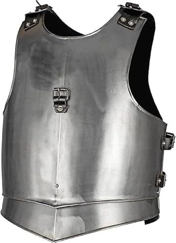 Vigor Brustpanzer aus Stahl, Cuirass-Rüstung, Silber von Antique House Craft, Transparent, Groß