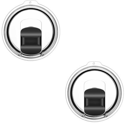 Tumbler Lids for Yeti, Replacement Lids for Yeti 20 oz Tumbler with Magnetic Slider Replacement, 10/24 oz Mug, 10 oz Lowball, Compatible for Rambler, Ozark Trail, Old Style Rtic (2 Pcs 20 oz)