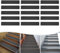 gegeweeret Treppenmatten für Holztreppen-Anti-Rutsch-Treppen-Teppich-Tritte,Filz selbstklebend Stufenmatten innen 15 Stück 12 * 60cm Dunkelgrau Treppenstufen Teppich Polyester-Faser TPR
