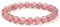 Landorilo Handmade Echte Naturstein Perlen Heilsteine Armband Damen Herren, 8MM Runde Edelsteine Yoga Armbänder, Glücksarmband, Kreative Schmuck Geschenke(Rosa Kristall)