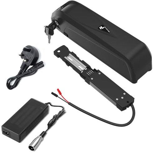 Yasco (UK Warehouse) 36V 18Ah Ebike Lithium Battery, Large Capacity Rechargeable Electric Bicycle Battery with Charger, with 25A BMS Protection, Conversion Kit, 36v 18Ah Hailong03 (0-750w)