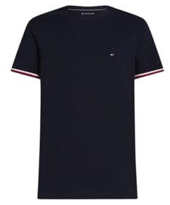 Tommy Hilfiger Herren S/S T-Shirt, Blau (Desert Sky), M