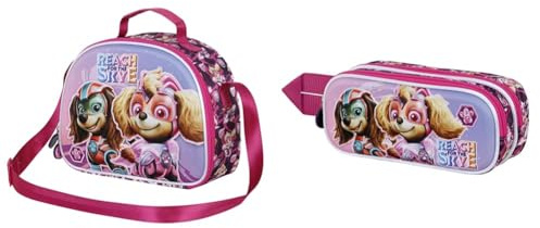 PAW PATROL Paramount Mighty - 3D Frühstückstasche + 3D Doppelfedermäppchen