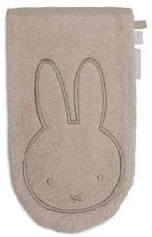 Jollein Waschhandschuhe Baby - Frottee - Miffy - 27x16cm - 100% Baumwolle - Waschlappe Baby - OEKO-TEX Zertifiziert - Miffy Kollektion