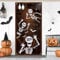 HAKOTOM Skelett Türabdeckung Halloween Banner Gruselig 180x90cm Totenkopf Partybanner Schädel Horror Hintergrund für Innen Draußen Deko Tür Fenster Wand
