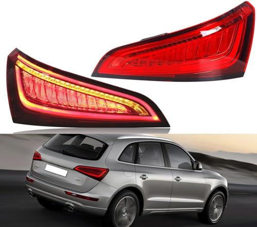Auto Heckleuchten für Audi Q5 2013 2014 2015 2016 2017, Wasserdichtes Rücklicht Rückleuchte Baugruppe Rücklichter Ersatz Zubehör, A/Right Side