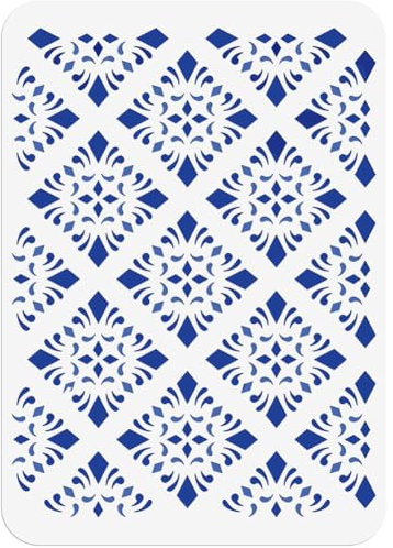 NBEADS Geometrie-Muster Malschablone, 21x29.7cm Zeichnung Malerei Schablonen Wiederverwendbare Malschablone für Malerei auf Holz Stoff Papier Wände Leinwand Möbel