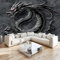 Negro Papel Pintado Mural Textura de dragón de metal Papel Tapiz Fotográfico Sala De Estar Bar Tv Fondo Decoración Papeles Pintados Tejido No Tejido Murales 250x175 cm
