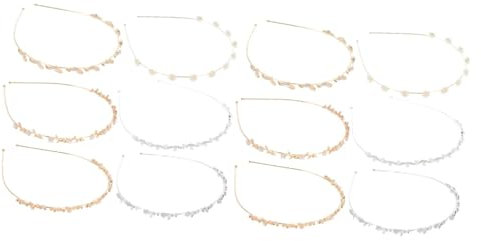 FRCOLOR 12 Stück Strass Perlen Stirnband Haarschmuck Für Frauen Haarschmuck Für Frauen Braut Haarreifen Stirnbänder Tiara Kopfband Hochzeit Haarschmuck Für Frauen Perlen