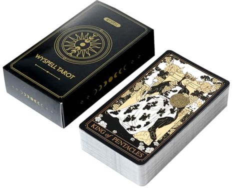 Fuuxtci Wahrsagespiel, Tarotkarten Für Anfänger,Tarotkarten, 78 Karten Tarot Deck Divination Fate Tarot Oracle Cards Party Entertainment Brettspiel