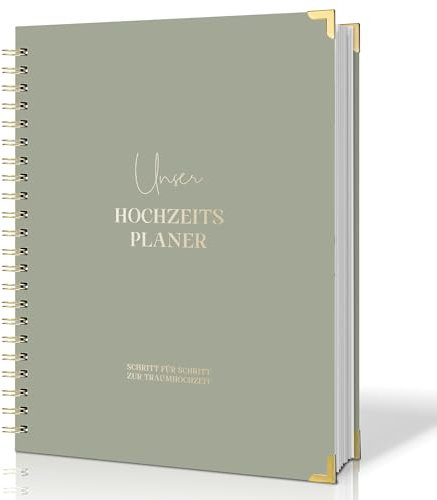 Biroyal Hochzeitsplaner Englisch für den großen Tag - DIN A4 Wedding Planner mit Terminplan, Checklisten & Kalender - Hochzeitsplaner Buch - 140 Seiten Hochzeitsplanerbuch Hochzeit - Hochzeitsordner