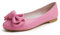 Feversole Women's Round Toe Cute Bow Trim Ballet Flats, Ballerine Punta Tonda Decorate con Un Grazioso Fiocco da Donna Fiocco Rosa per Le Vacanze in Pelle vegana 39