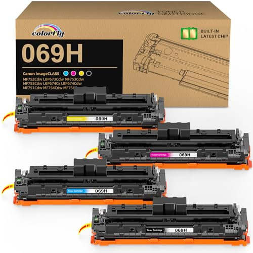 colorfly 069H 069 Tonerkartusche Kompatibel mit Canon 069H Tonerkartusche (mit Chip) für CRG-069H CRG-069 für imageCLASS MF752Cdw LBP673Cdw MF754Cdw LBP674Cx MF751Cdw MF753Cdw MF756Cx