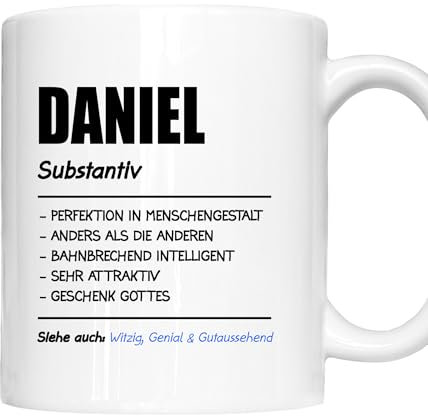 Daniel Tasse | Mann Junge Namen Vorname Kosename Rufname Kaffeebecher | Definition Daniel Geschenk