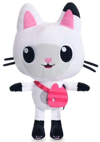 Forninc 1PCS Gabb Katze Kuscheltier, Gabb Cuddly Toy, Gabby Kuscheltier, Gabby Cuddly Cat, Gabby Puppe, Kuschelig Serie Plüschtier, Kind Plüschtier, Plüschpuppe, Spielzeug, Weiße Katze, 28cm