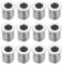 sourcing map 12Pcs Threaded Inserts Nuts, M4x10mm Hex Socket Drive Nut Inserts for Wood - 304 Stainless Steel Screws Furniture Screw in Nuts Bolt Fastener Connector Wood