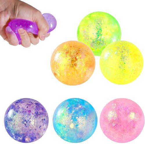 AMSNINK 6 Stück Stressball Kinder - Antistress Bälle Set mit Quetschball, Knautschball & Squishy Ball für Autismus, Feinmotorik Training - Sensorik Spielzeug für Kinder und Erwachsene, Squeeze Toys