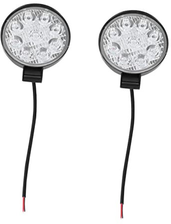 BUGUUYO 2 Piezas Luz de Trabajo LED Mini Redonda Lámparas Auxiliar Camiones Suvs y Maquinaria Agrícola