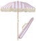MYUYEE Sombrilla Redonda Grande de 200 cm para Exteriores Ideal para jardín Playa Piscina Patio Fiesta Camping Madera Plegable,