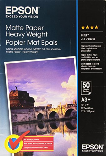 Epson C13S041264 Matte heavyweight Paper Inkjet 167g/m2 A3+ 50 Blatt Pack