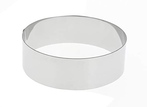 de Buyer - Runder Dessertring aus Edelstahl - Durchmesser 10 cm, Höhe 4,5 cm - 3989.10, Silber