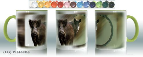 keramik becher (LG) Pistache Spiel Wildschwein