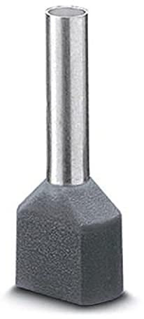 PHOENIX CONTACT AI-TWIN 2X 0.75-10 GY Aderendhülse, 10mm Hülsenlänge, 17mm Länge, Grau, 100 Stück