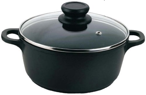 Vier 801-20 Olla aluminio fundido de 20cm Diámetro, 10cm de Altura, Negro, 20 cm