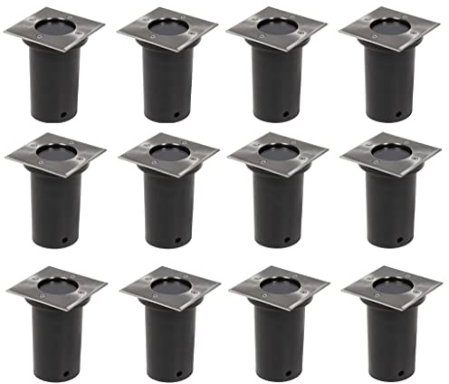 vidaXL Faretti Carrabili da Esterno 12 pz Quadrati