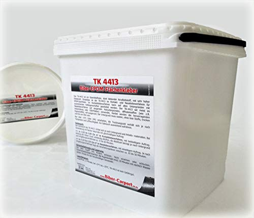 5 Liter, TK-4413 EPDM-Kleber für Dachfolie, Flächenkleber Wasserbasis Dach Folie Wasser