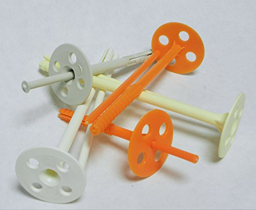 100x Dämmstoffdübel Tellerdübel WDVS Thermodübel PVC Dübel 10x180