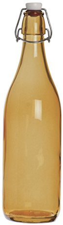 Excelsa Happy Color Bottiglia Liscia 1 Litri, Arancione, 8x8x30 cm
