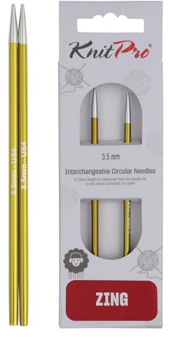 KnitPro Zing Interchangeable Circular Needles 4 (10cm) | 3.50mm