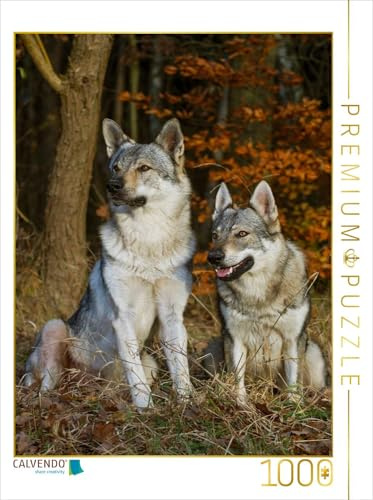 CALVENDO Puzzle EIN Motiv aus dem Kalender Faszination Wolfhund | 1000 Teile Lege-Größe 48 x 64 cm Foto-Puzzle für glückliche Stunden