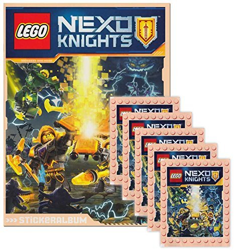 Blue Ocean - LEGO Nexo Knights Sammelalbum + 5 Booster Packungen Sammelsticker 25 Sticker - Deutsche Ausgabe