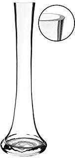 WGV Gathering Bud Vase, Width 3, Height 10, Clear Standard Concaved Hurricane Glass Floral Container Centerpiece Planter for Wedding Party Event Home Office Decor, 1 Piece