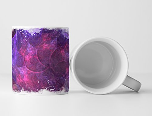 Eau Zone Design Abstrakt Tasse Geschenk Magenta Violettes Farbmuster