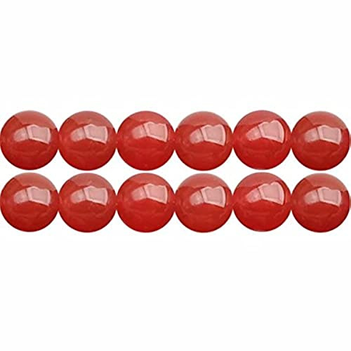 SKYBEADS Natuerliche Rot Karneol Achat 6mm Rund Perlen für Schmuckherstellung 38cm Strang Approx 60 Stück
